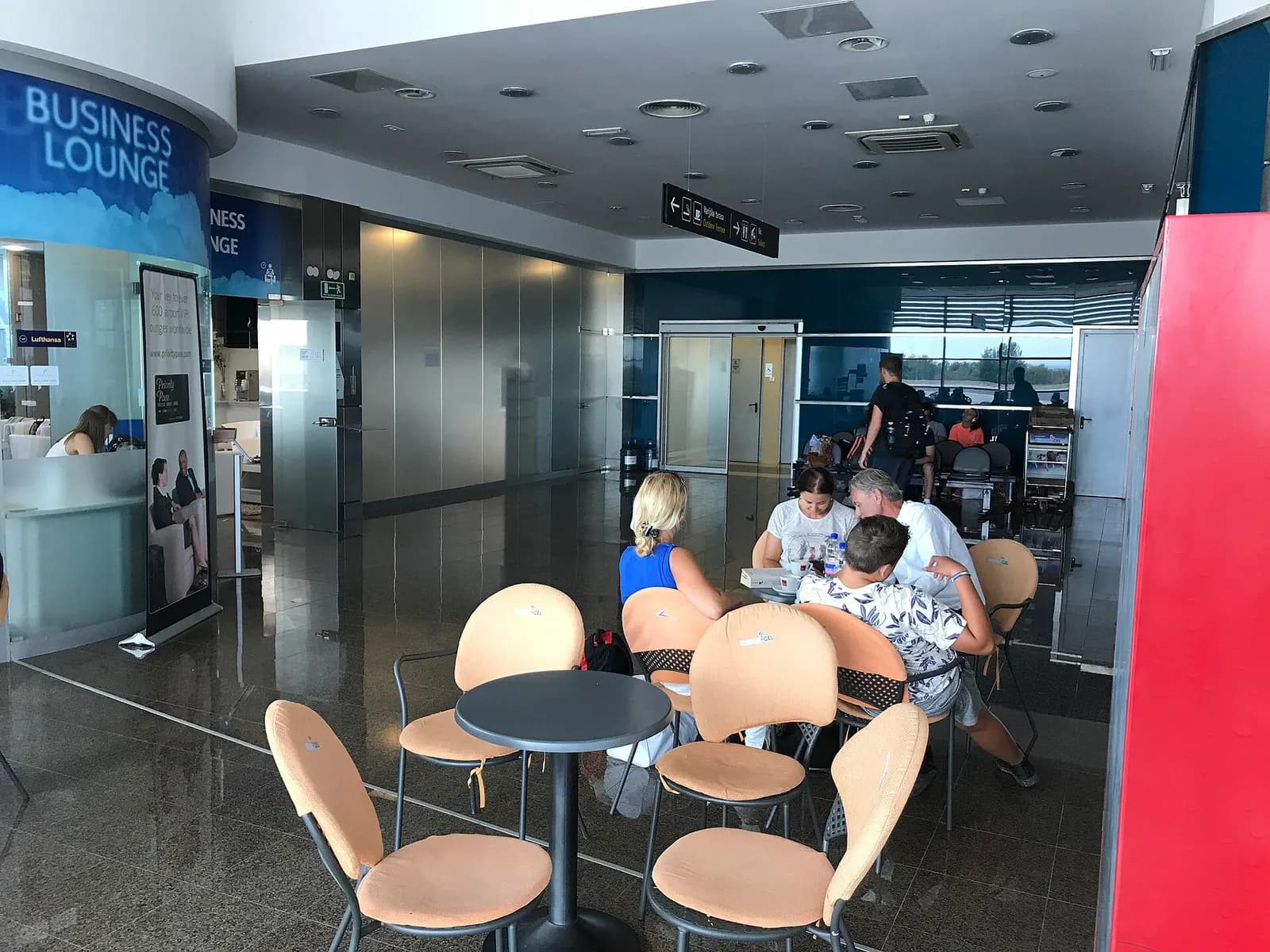 Sitting area at Zadar Airport.