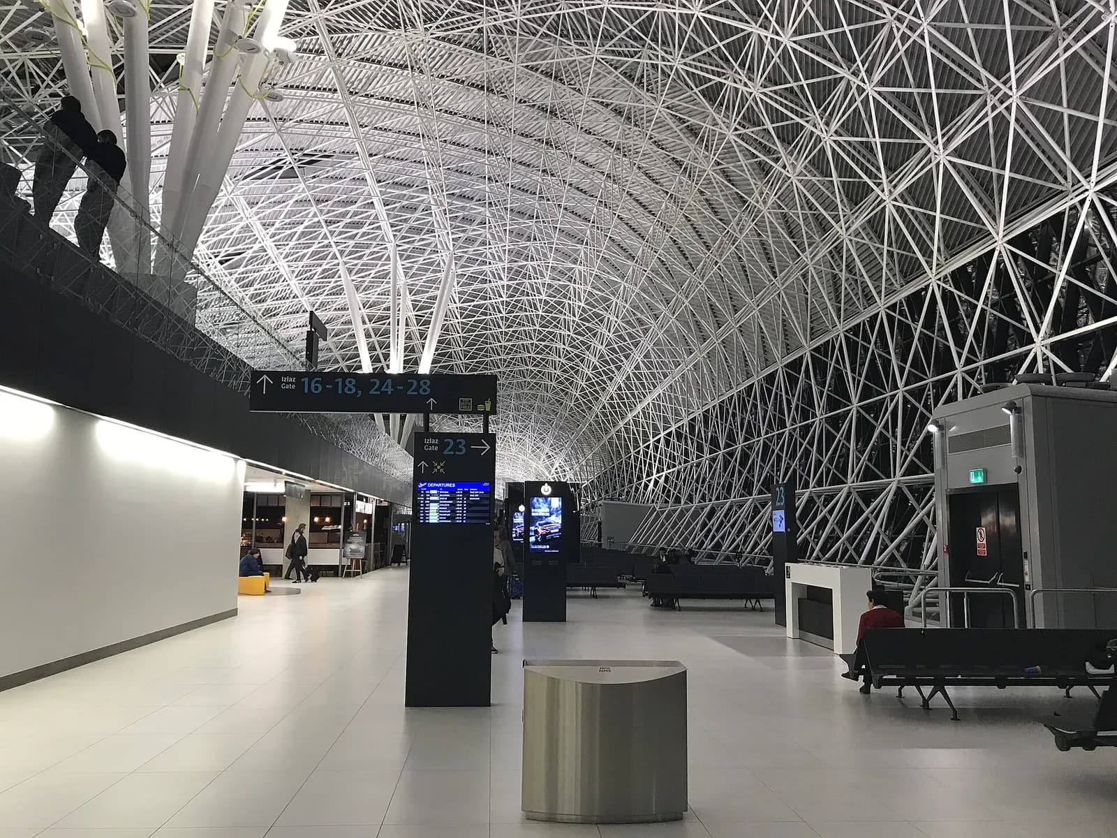 The interior of Franjo Tuđman Airport in Zagreb in May 2017.